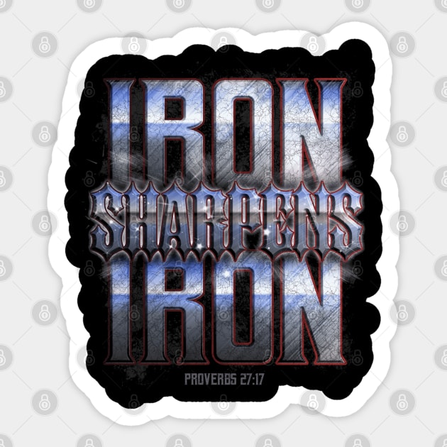 Iron Sharpens Iron r2 Sticker by PacPrintwear8